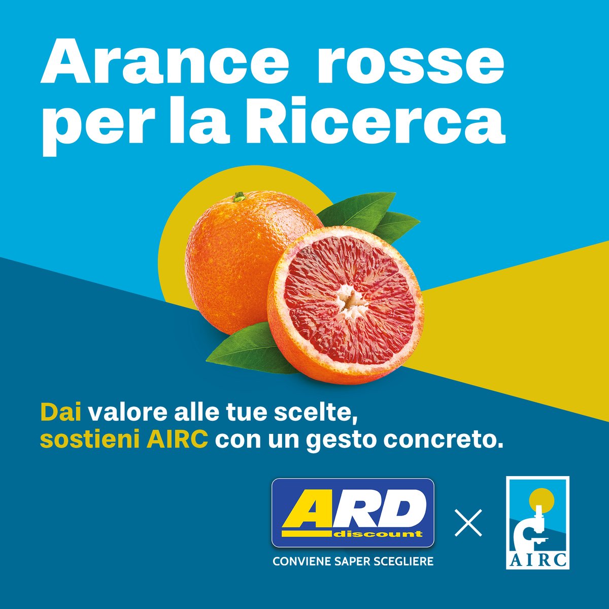 “Arance rosse per la Ricerca”: anche ARD Discount aderisce alla campagna AIRC